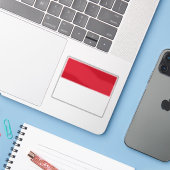 Flagge von Monaco Aufkleber (Laptop mit iPhone)