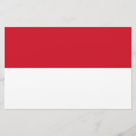 Flagge von Monaco Briefpapier (Vorderseite)
