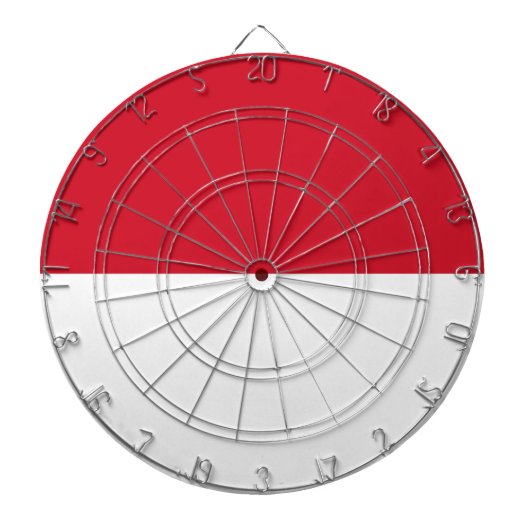 Flagge von Monaco Dartscheibe (vorne)