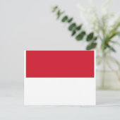 Flagge von Monaco - Drapeau de Monaco Postkarte (Stehend Vorderseite)