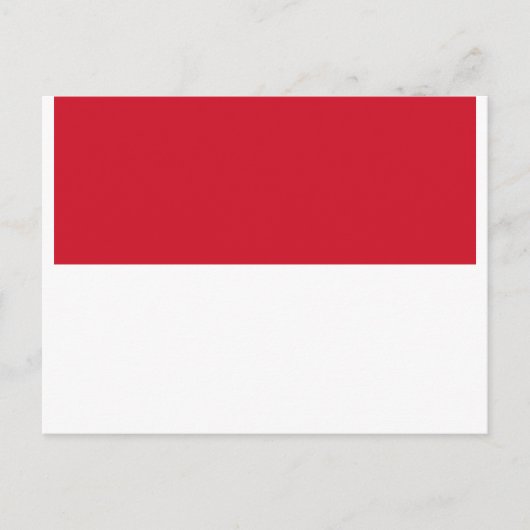 Flagge von Monaco - Drapeau de Monaco Postkarte (Vorderseite)