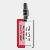 Flagge von Monaco Easy ID Persönlich Gepäckanhänger (Vorderseite vertikal)