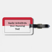 Flagge von Monaco Easy ID Persönlich Gepäckanhänger (Rückseite horizontal)