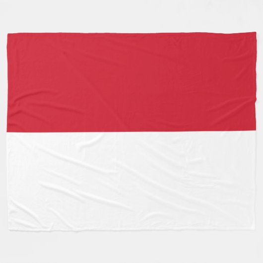 Flagge von Monaco Fleecedecke (Vorderseite (Horizontal))