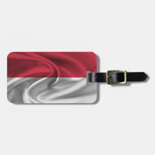 Flagge von Monaco Gepäckanhänger