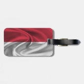 Flagge von Monaco Gepäckanhänger (Rückseite horizontal)