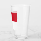 Flagge von Monaco Glas (Links)