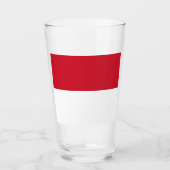 Flagge von Monaco Glas (Vorderseite)