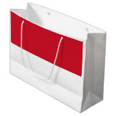Flagge von Monaco Große Geschenktüte (Vorderseite Schrägansicht)