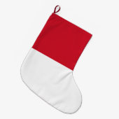 Flagge von Monaco Großer Weihnachtsstrumpf (Vorderansicht (hängend))