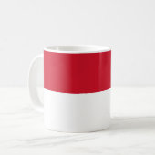 Flagge von Monaco Kaffeetasse (Vorderseite Links)