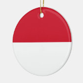Flagge von Monaco Keramik Ornament (Links)