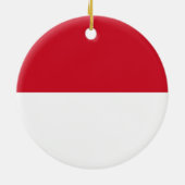 Flagge von Monaco Keramik Ornament (Hinten)