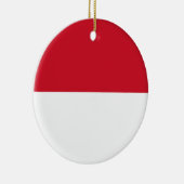 Flagge von Monaco Keramik Ornament (Rechts)