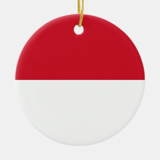 Flagge von Monaco Keramik Ornament (Vorne)