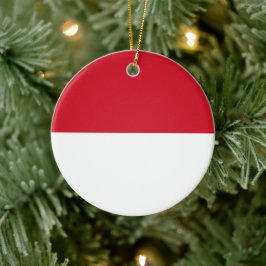 Flagge von Monaco Keramik Ornament