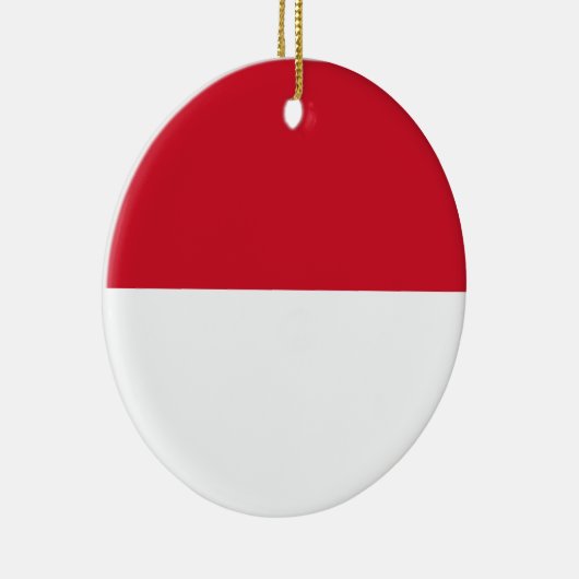 Flagge von Monaco Keramik Ornament (Rechts)