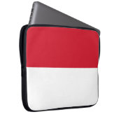 Flagge von Monaco Laptopschutzhülle (Vorne Rechts)
