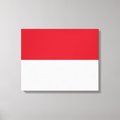 Flagge von Monaco Leinwanddruck (Vorderseite)