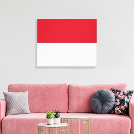 Flagge von Monaco Leinwanddruck (Insitu (Wohnzimmer))