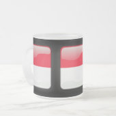 Flagge von Monaco Mattglastasse (Vorderseite Links)