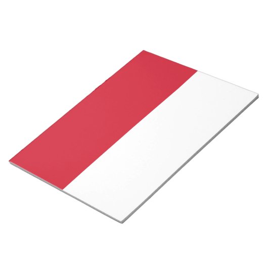 Flagge von Monaco Notizblock (angewinkelt)