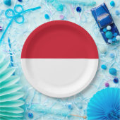 Flagge von Monaco Pappteller (Party)