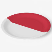 Flagge von Monaco Pappteller (Schrägansicht)