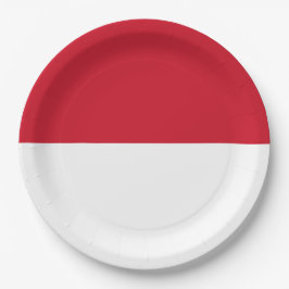Flagge von Monaco Pappteller