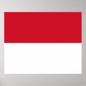 Flagge von Monaco Poster (Vorne)