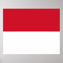 Flagge von Monaco Poster