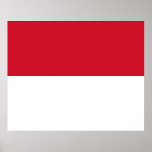 Flagge von Monaco Poster (Vorne)