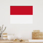 Flagge von Monaco Poster (Küche)