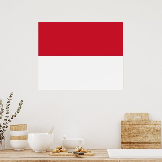 Flagge von Monaco Poster (Küche)
