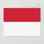 Flagge von Monaco Postkarte (Vorderseite)