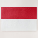 Flagge von Monaco Puzzle<br><div class="desc">Dieses Design zeigt die Nationalflagge von Monaco (offiziell das Fürstentum von Monaco), einem souveränen Stadt-Staat, Land und Mikrostaat an der französischen Riviera in Western Europa. Es grenzt im Norden an Frankreich, im Osten und Westen und im Süden an das Mittelmeer. Das Fürstentum ist weithin als einer der teuersten und reichsten...</div>