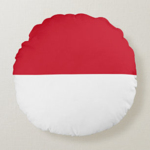 Flagge von Monaco Rundes Kissen