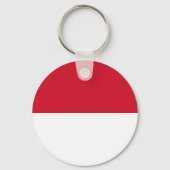 Flagge von Monaco Schlüsselanhänger (Rückseite)
