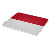 Flagge von Monaco Schneidebrett (Ecke)