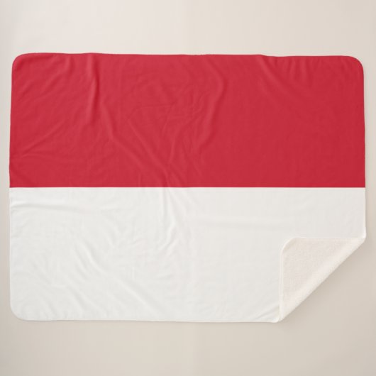 Flagge von Monaco Sherpadecke (Vorderseite (Horizontal))