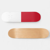 Flagge von Monaco Skateboard (Horizontal)