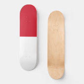 Flagge von Monaco Skateboard (Vorderseite)