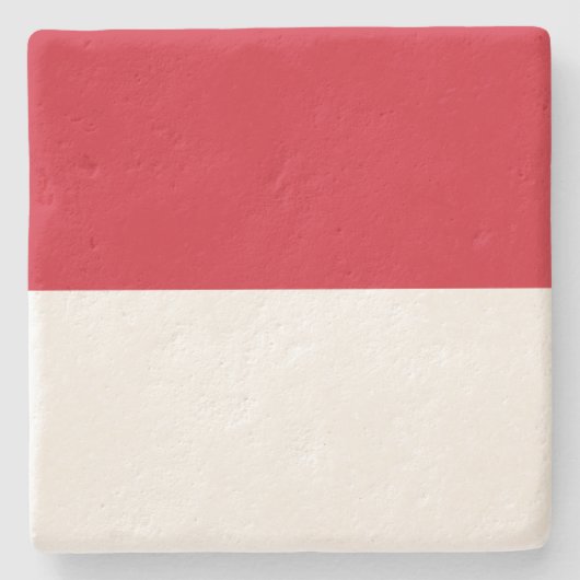 Flagge von Monaco Steinuntersetzer (Vorderseite)