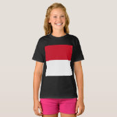 Flagge von Monaco T-Shirt (Vorne ganz)