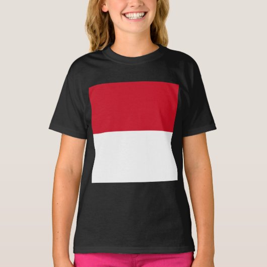Flagge von Monaco T-Shirt (Vorderseite)