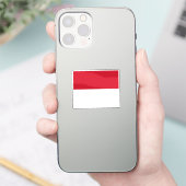 Flagge von Monaco zugeschnitten Aufkleber (Telefon)