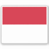 Flagge von Monaco zugeschnitten Aufkleber (Vorderseite)