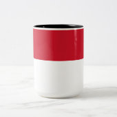 Flagge von Monaco Zweifarbige Tasse (Mittel)