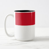 Flagge von Monaco Zweifarbige Tasse (Links)
