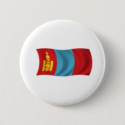 Flagge von Mongolei Button (Vorderseite)